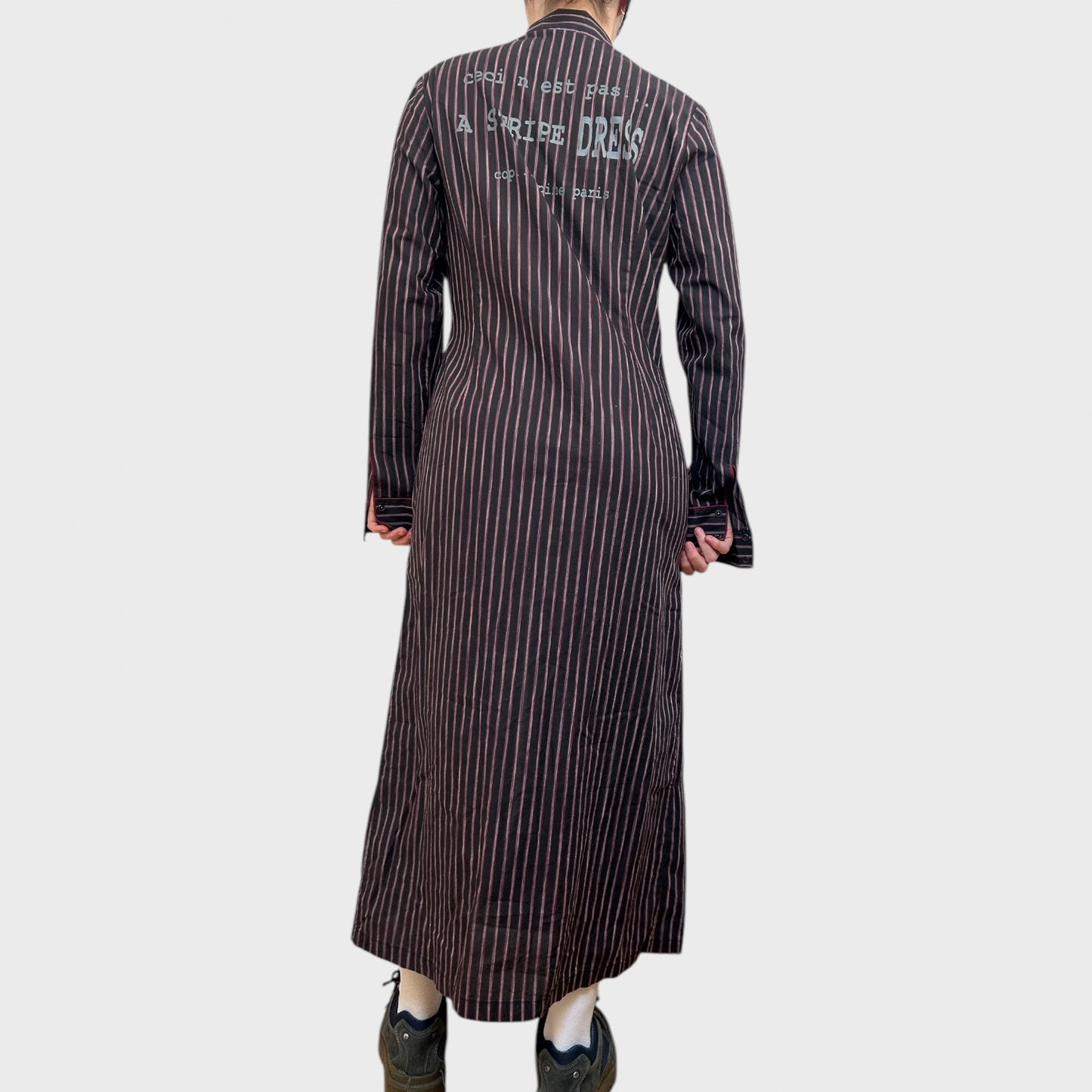Cop Copine Striped Shirt Maxi Dress