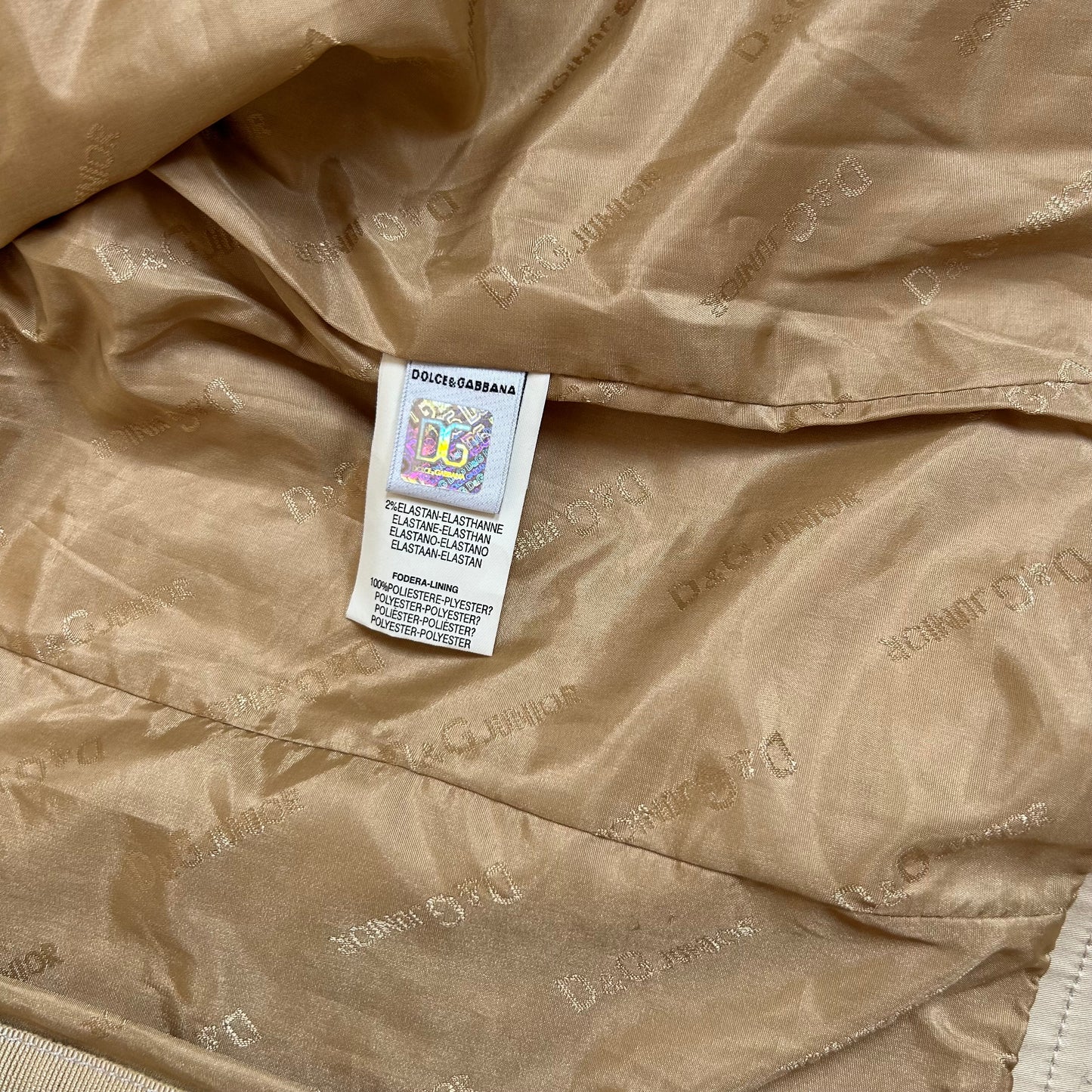 Dolce & Gabbana Zip-Up Cream Jacket