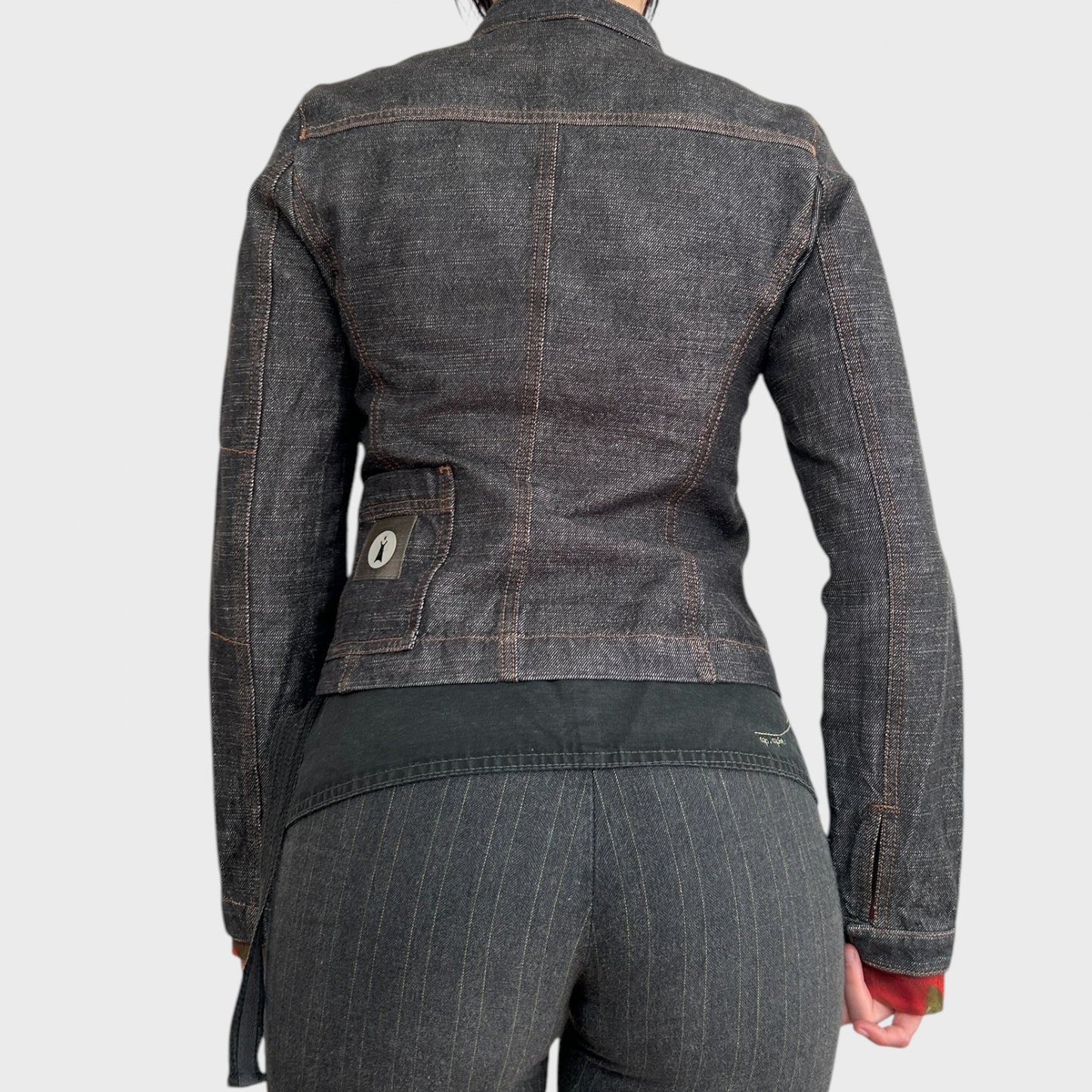 Cop Copine Fitted Denim Button-Up Jacket