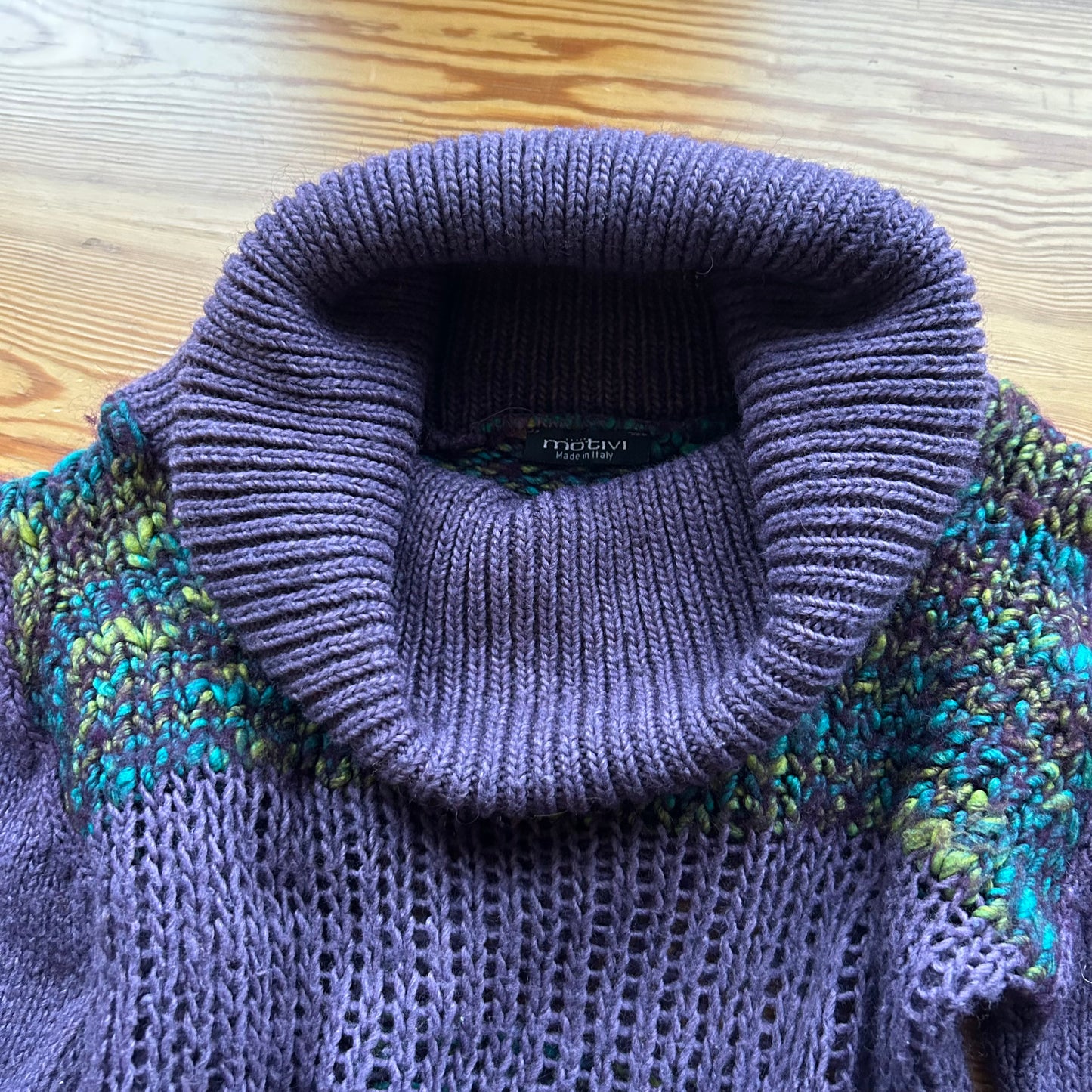 Vintage Chunky Knit Roll Neck Jumper - S