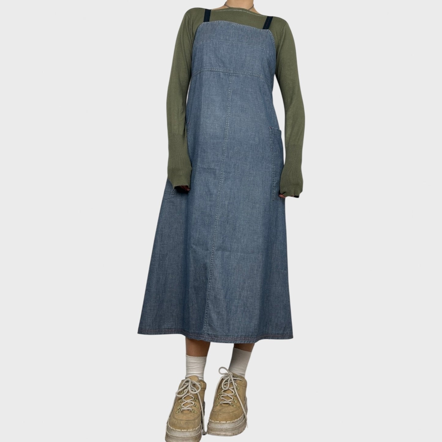 Cop Copine Denim Midi Dress - M/L