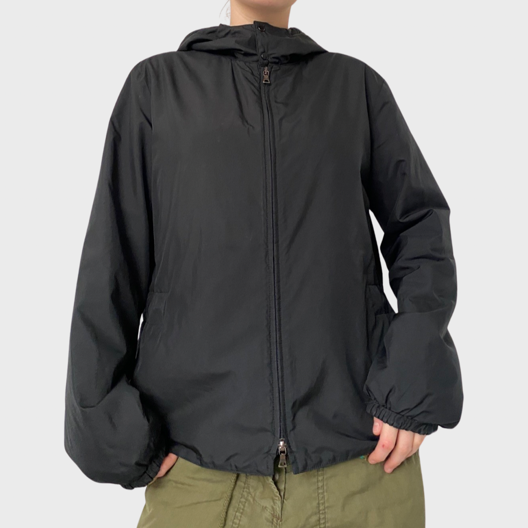 Prada sport double zip black padded jacket