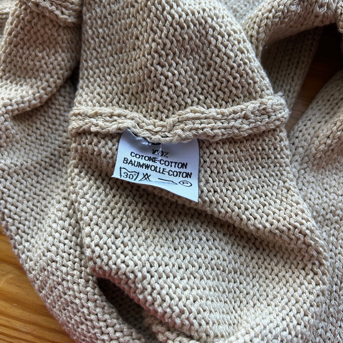 Roberto Cavalli Beige Knit Lace-Up Jumper - S