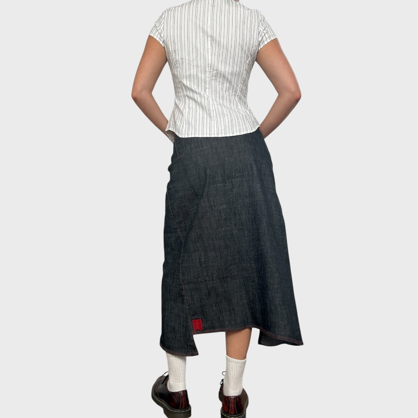 Cop Copine Denim Midi Skirt - M