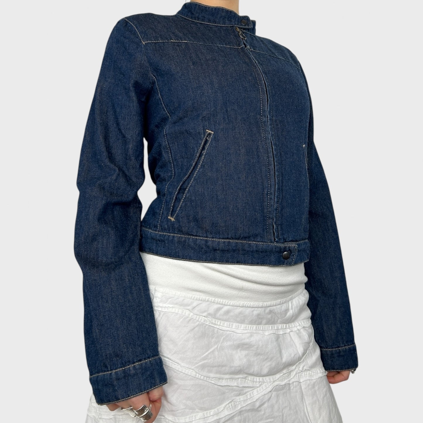 Cop Copine Denim Zip-Up Jacket - S