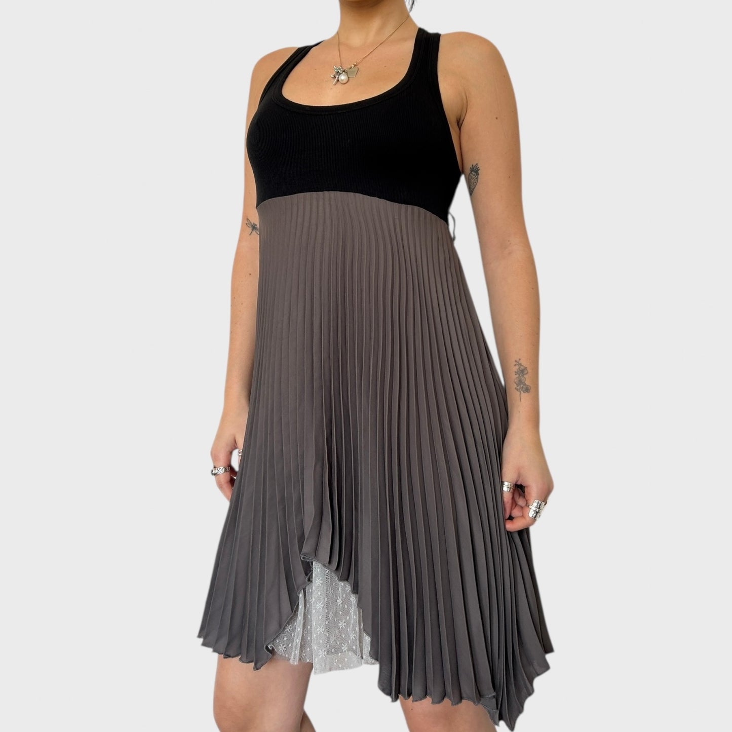 Cop Copine Pleated Babydoll Mini Dress