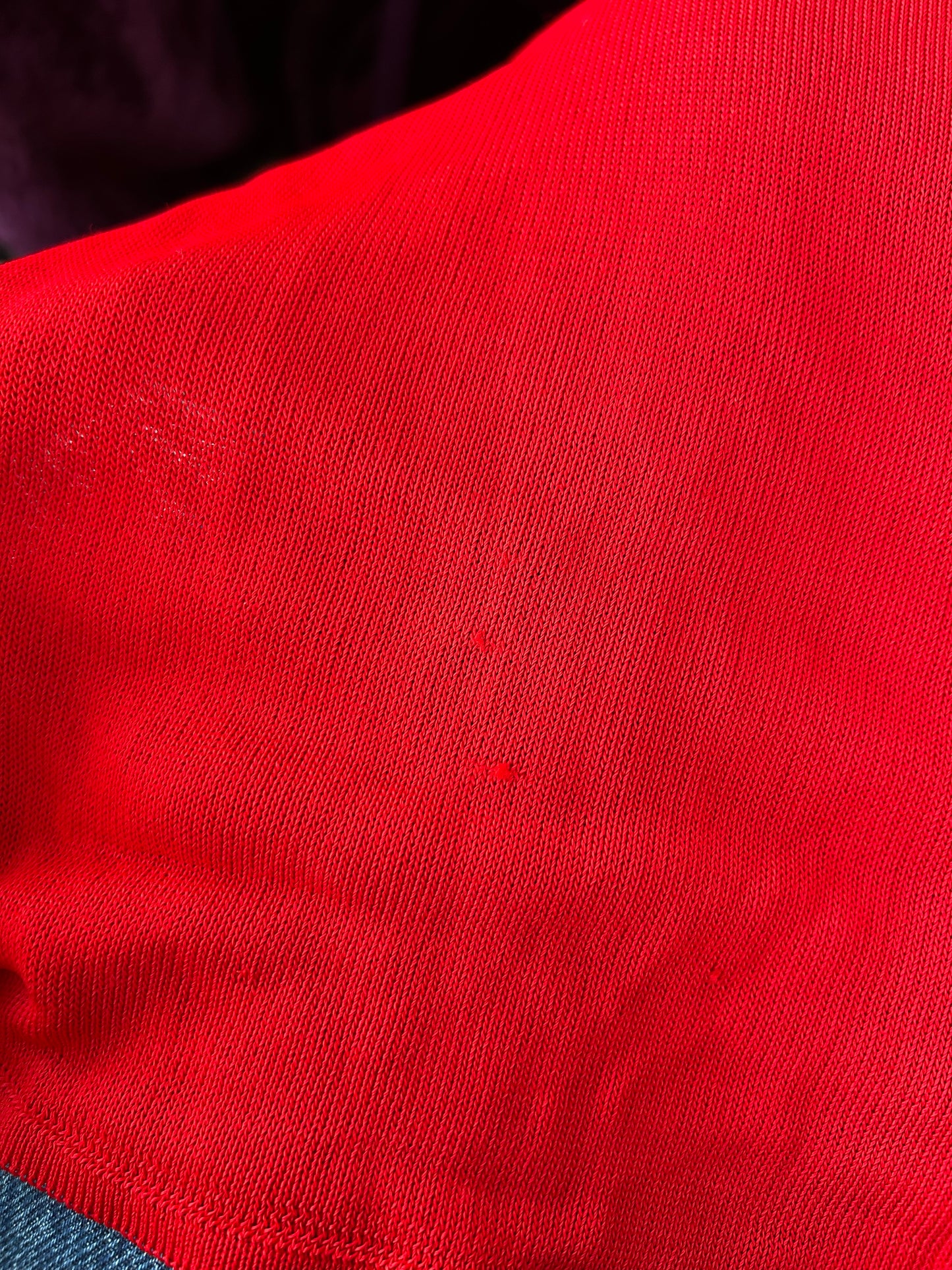 Versace Red Slinky High Neck Top
