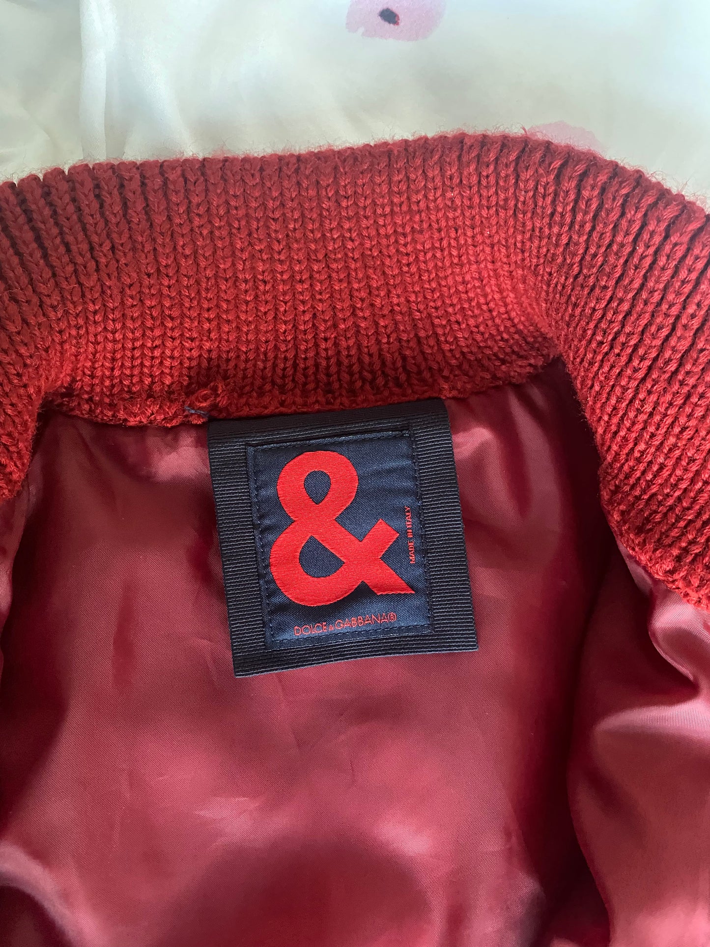 D&G red zip up jumper