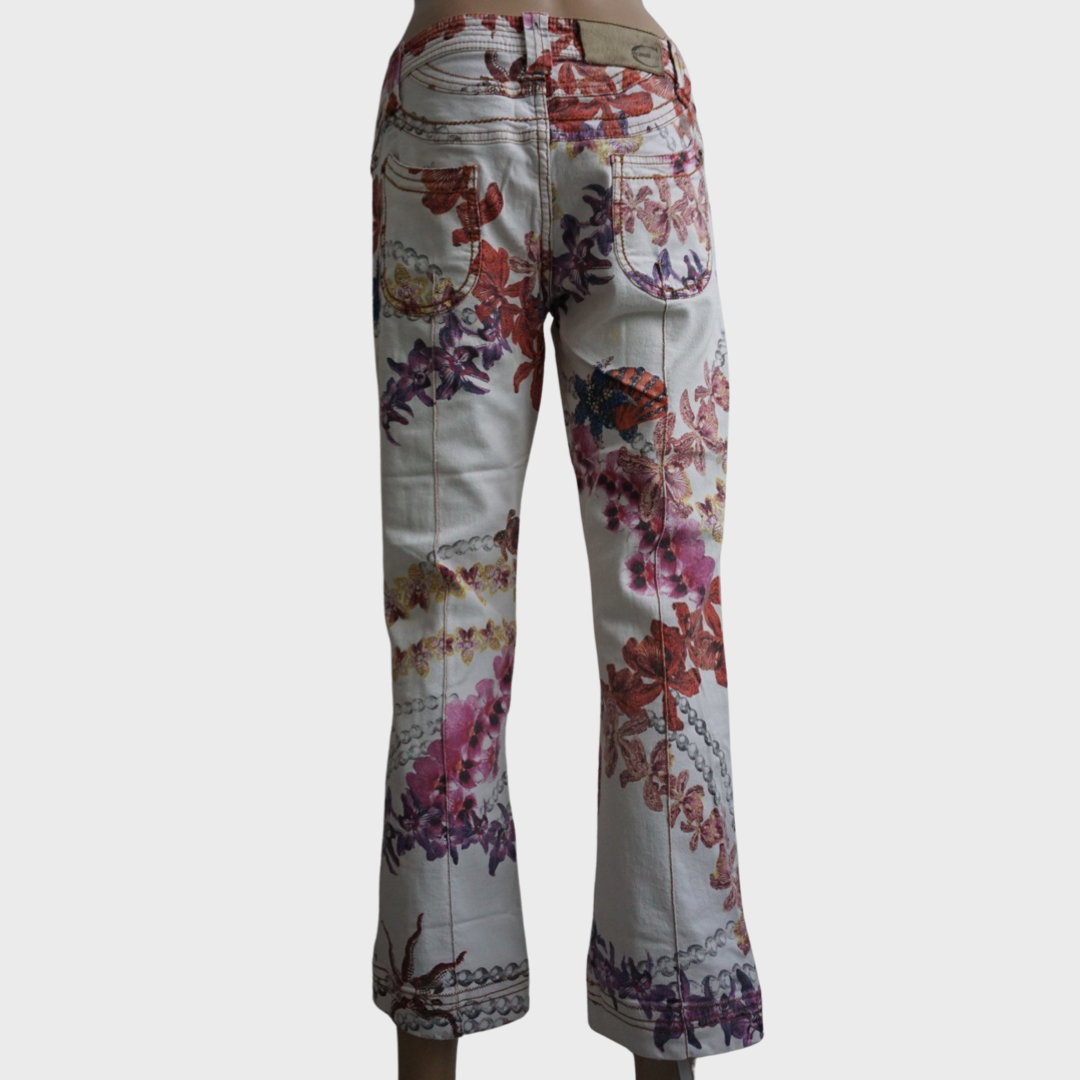Roberto Cavalli floral print jeans