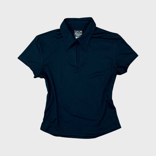 Miss Sixty Short Sleeve Collared Top - M