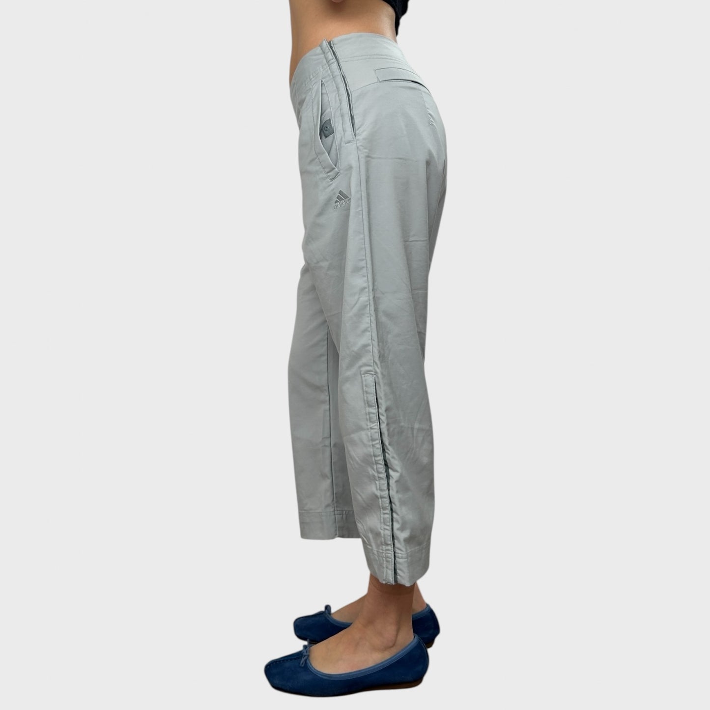 Blue Grey Adidas Sporty Capris - M