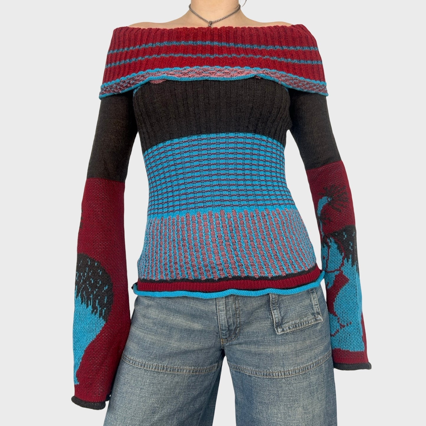 Save The Queen BNWT Graphic Off Shoulder Jumper - S