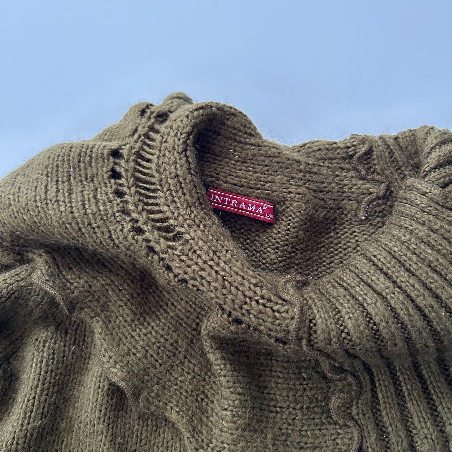 Khaki Mohair Frilly Jumper
