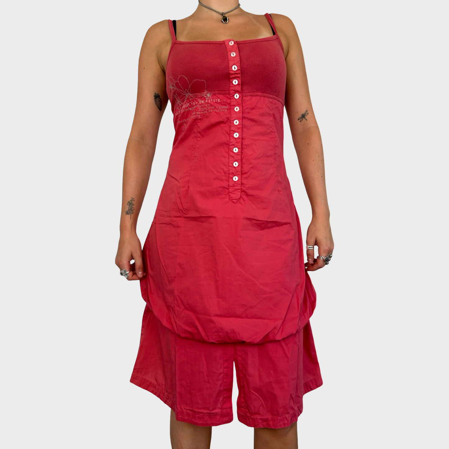 Cop Copine Pink Button Summer Dress - S/M
