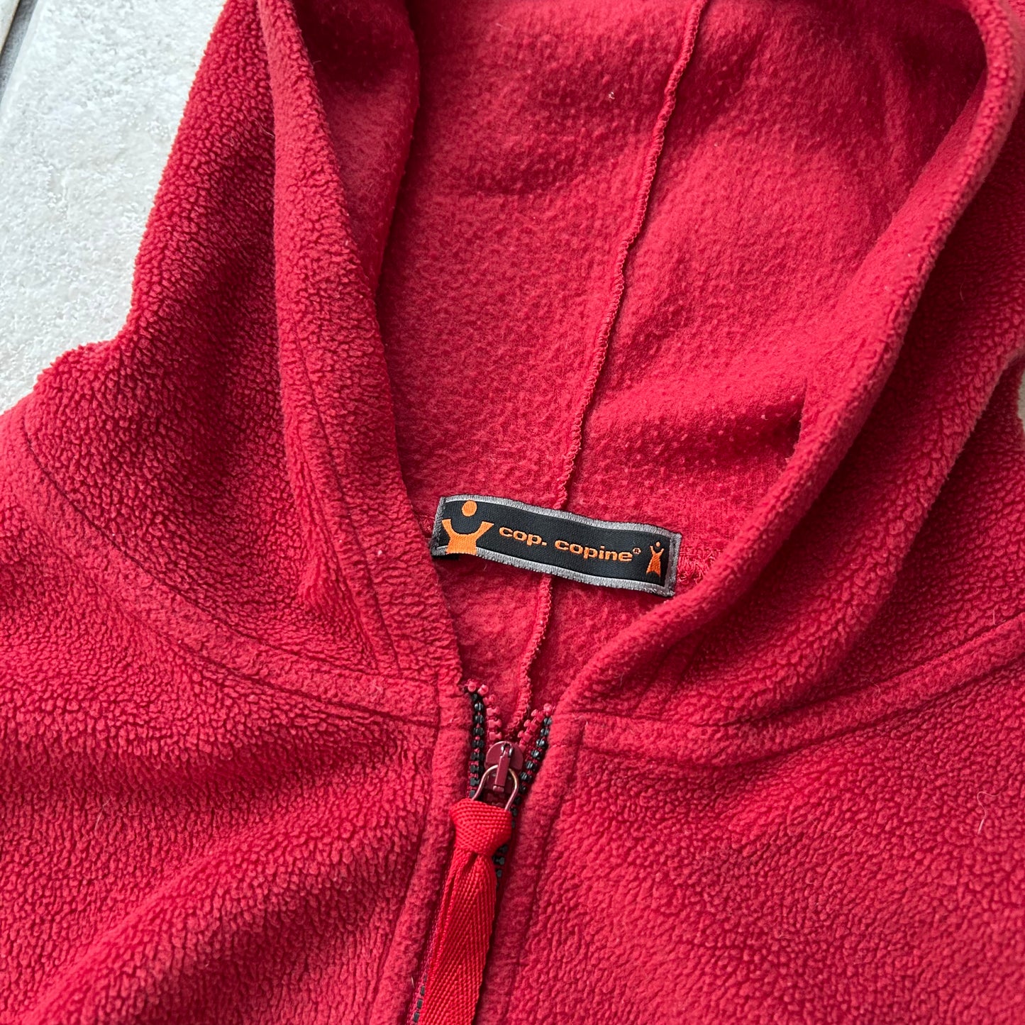 Vintage Red Cop Copine Double Zip Fleece