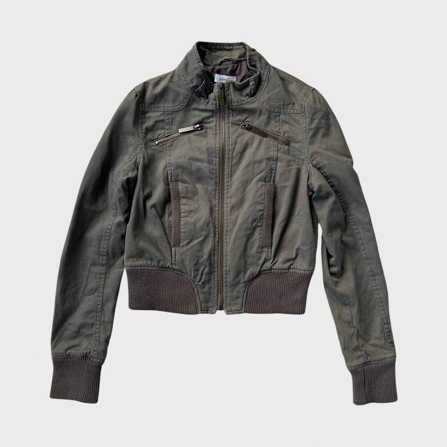 Vintage khaki bomber jacket