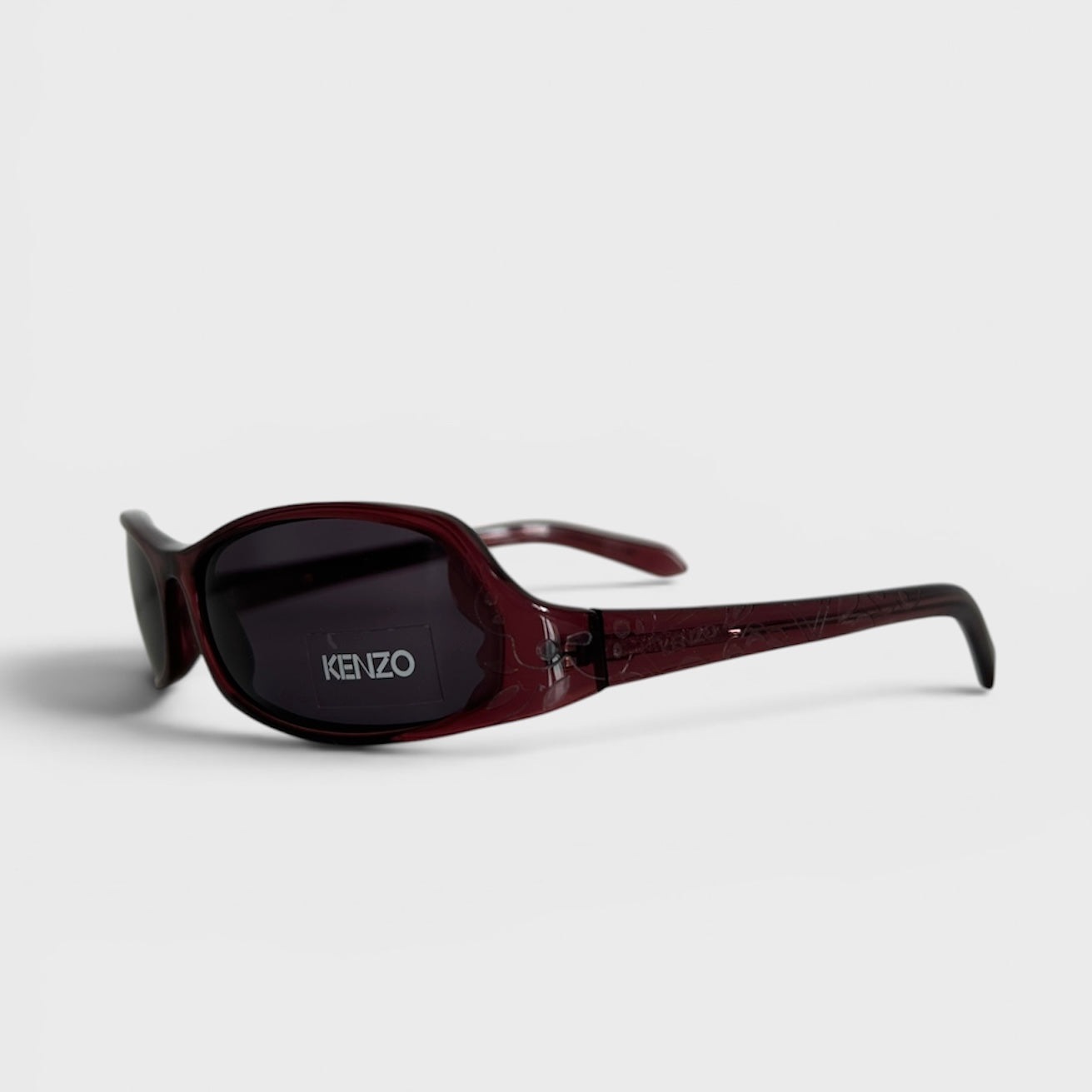 Kenzo Burgundy Wraparound Sunglasses