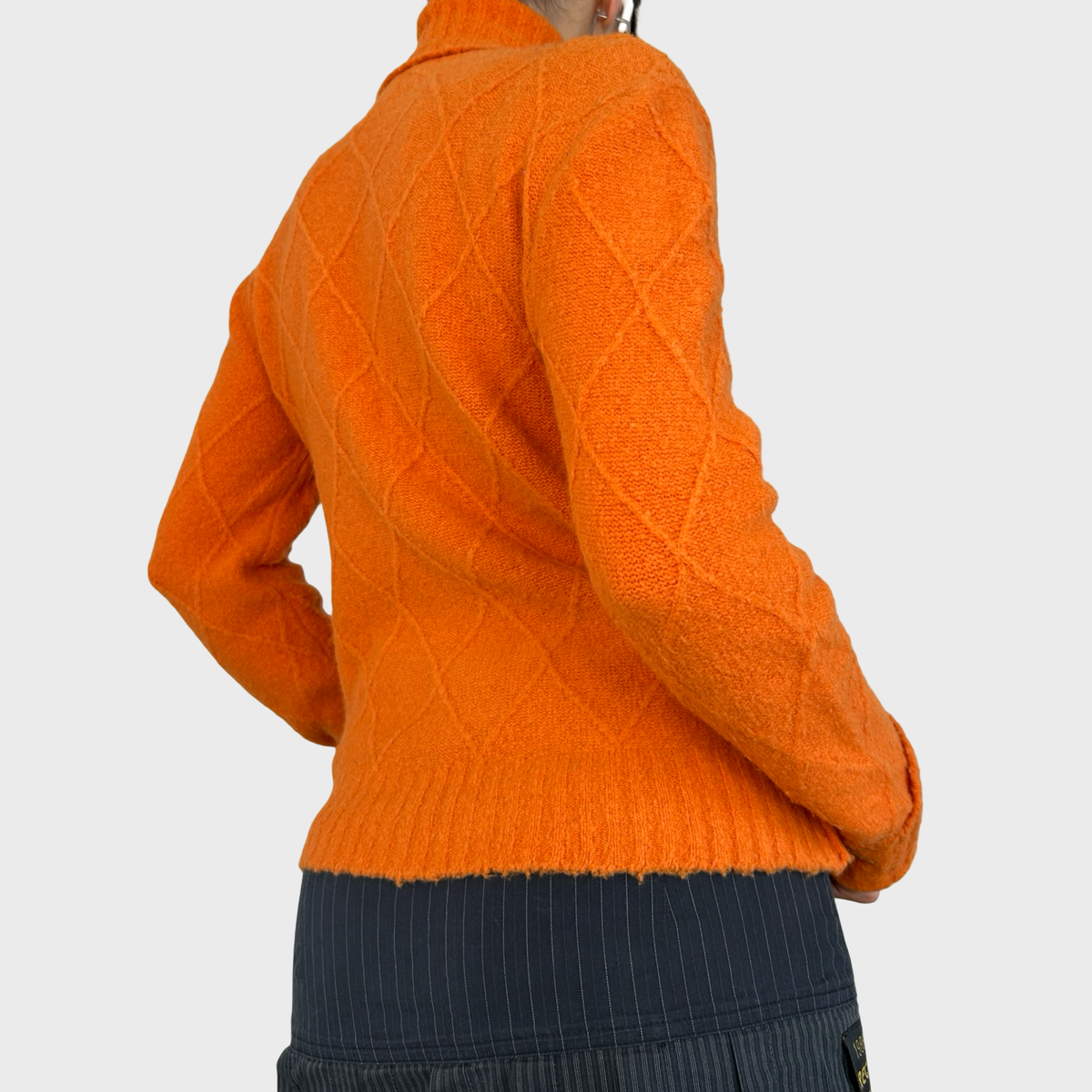Versace Orange Roll Neck Jumper - M