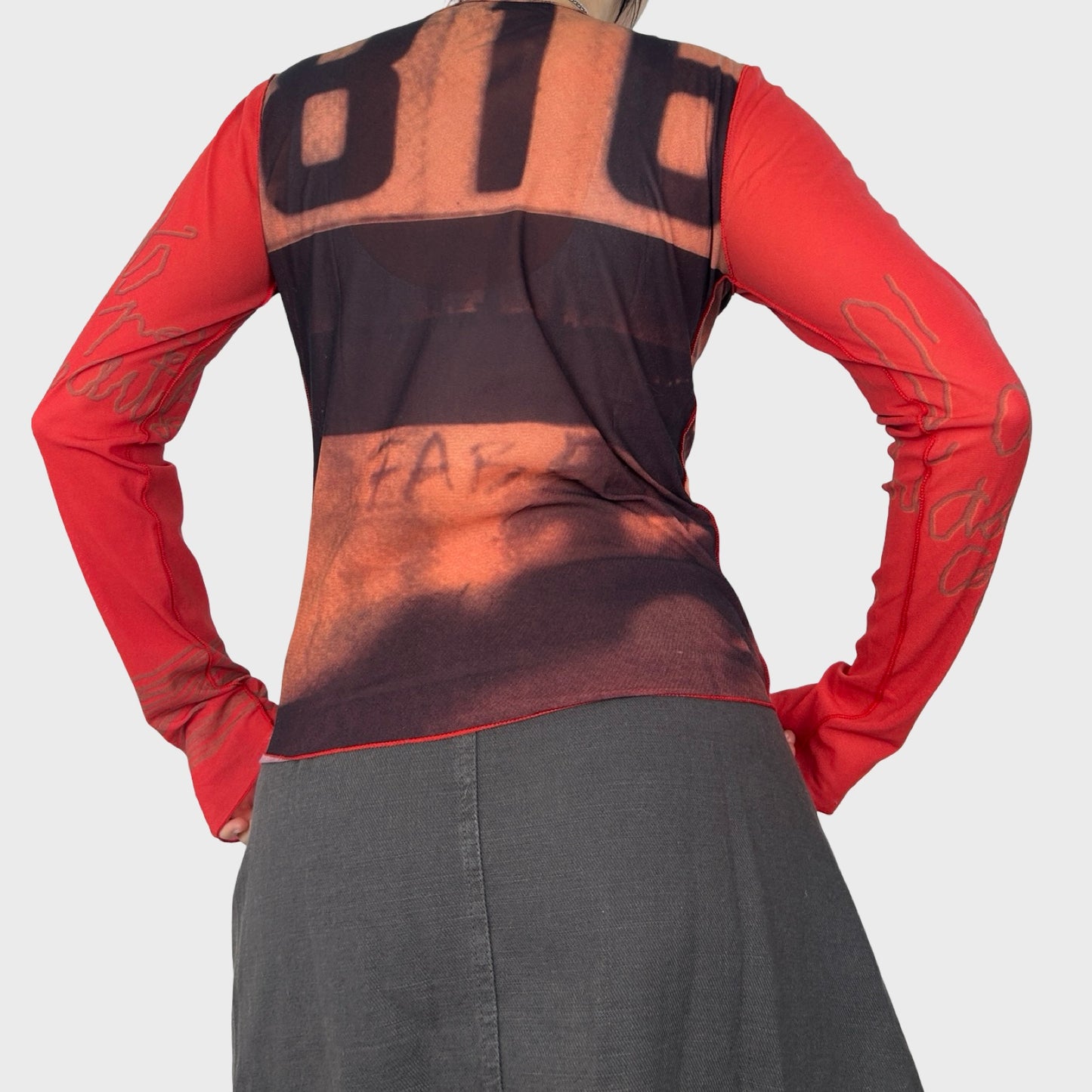 Cop Copine Graphic Mesh Long Sleeve - M