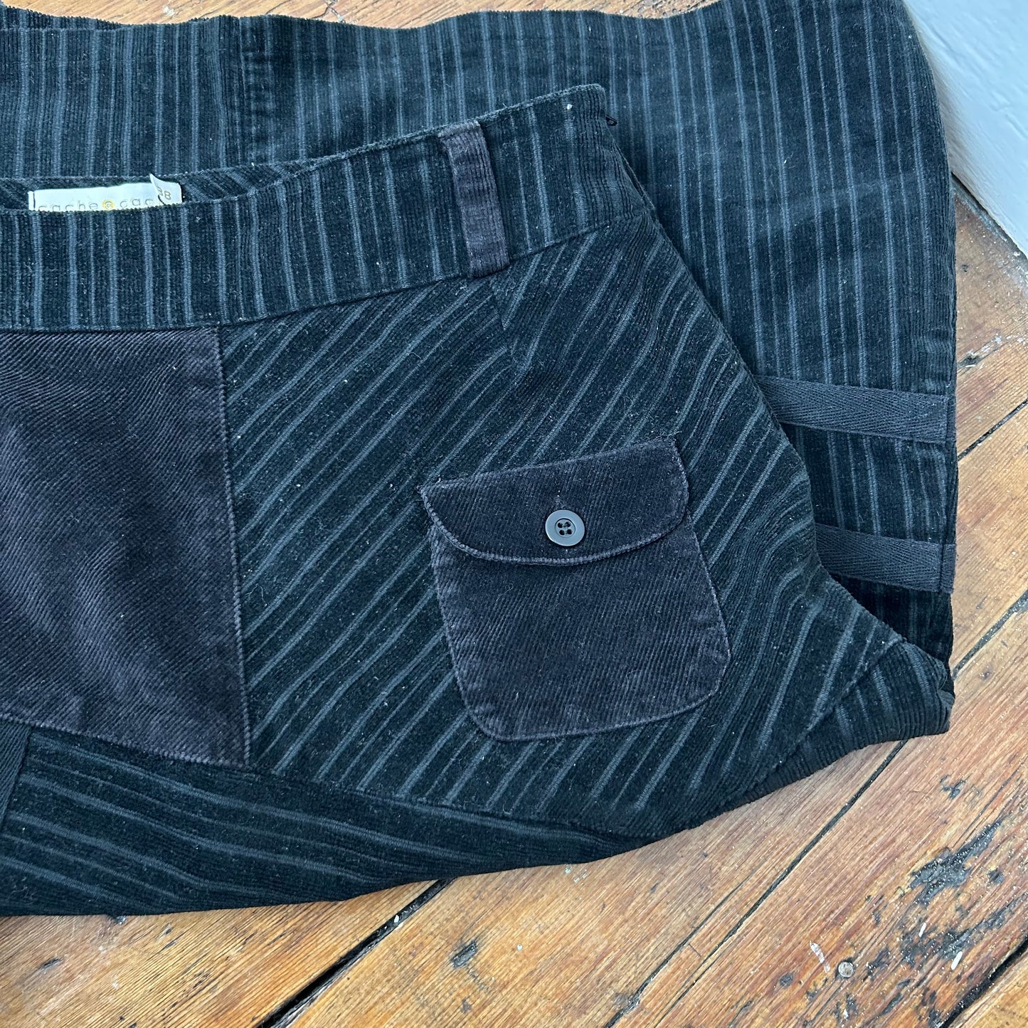 Cache Cache Corduroy Striped Midi Skirt - S/M