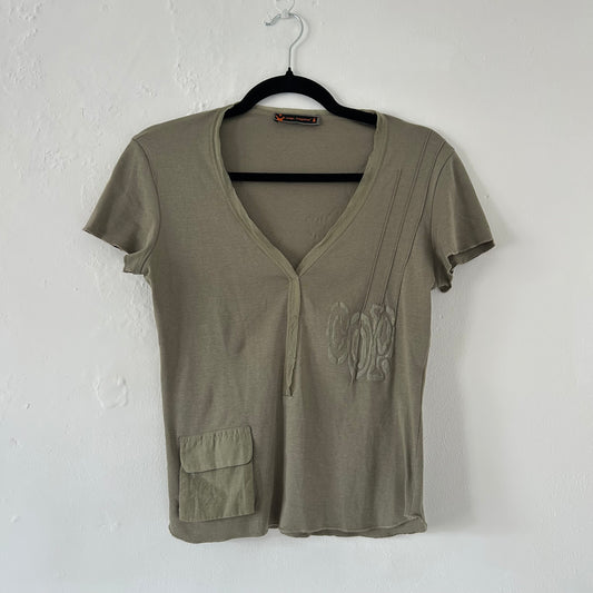 Cop Copine Khaki T-Shirt - Size M