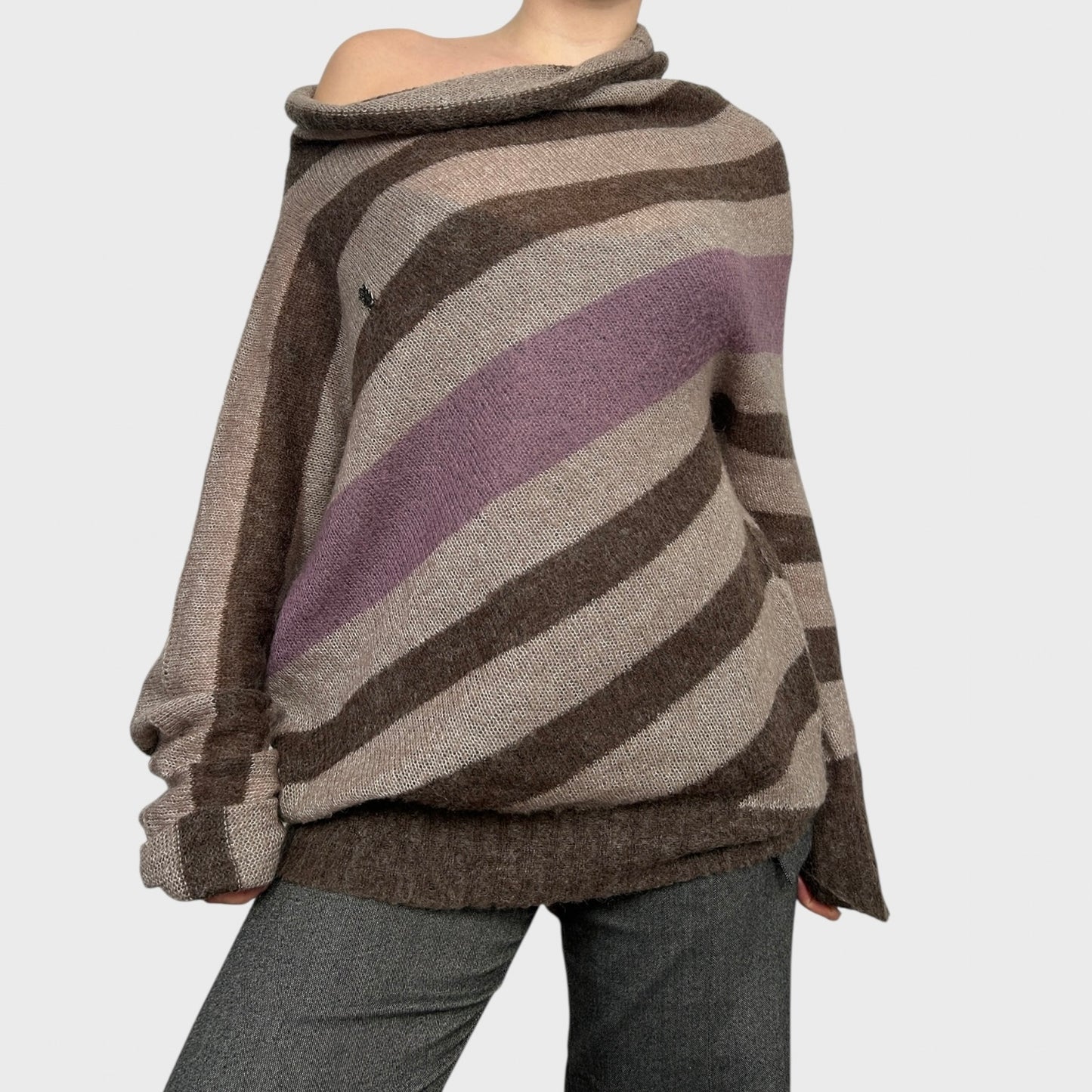 Miss Sixty Striped Slouchy Jumper - S
