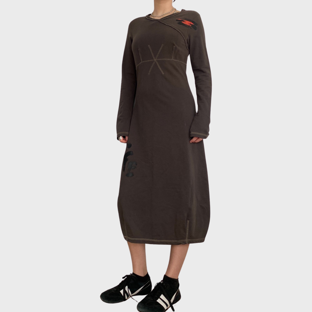 Cop Copine brown midi dress