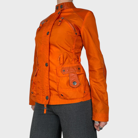 Roberto Cavalli Orange Zip Up Jacket - S