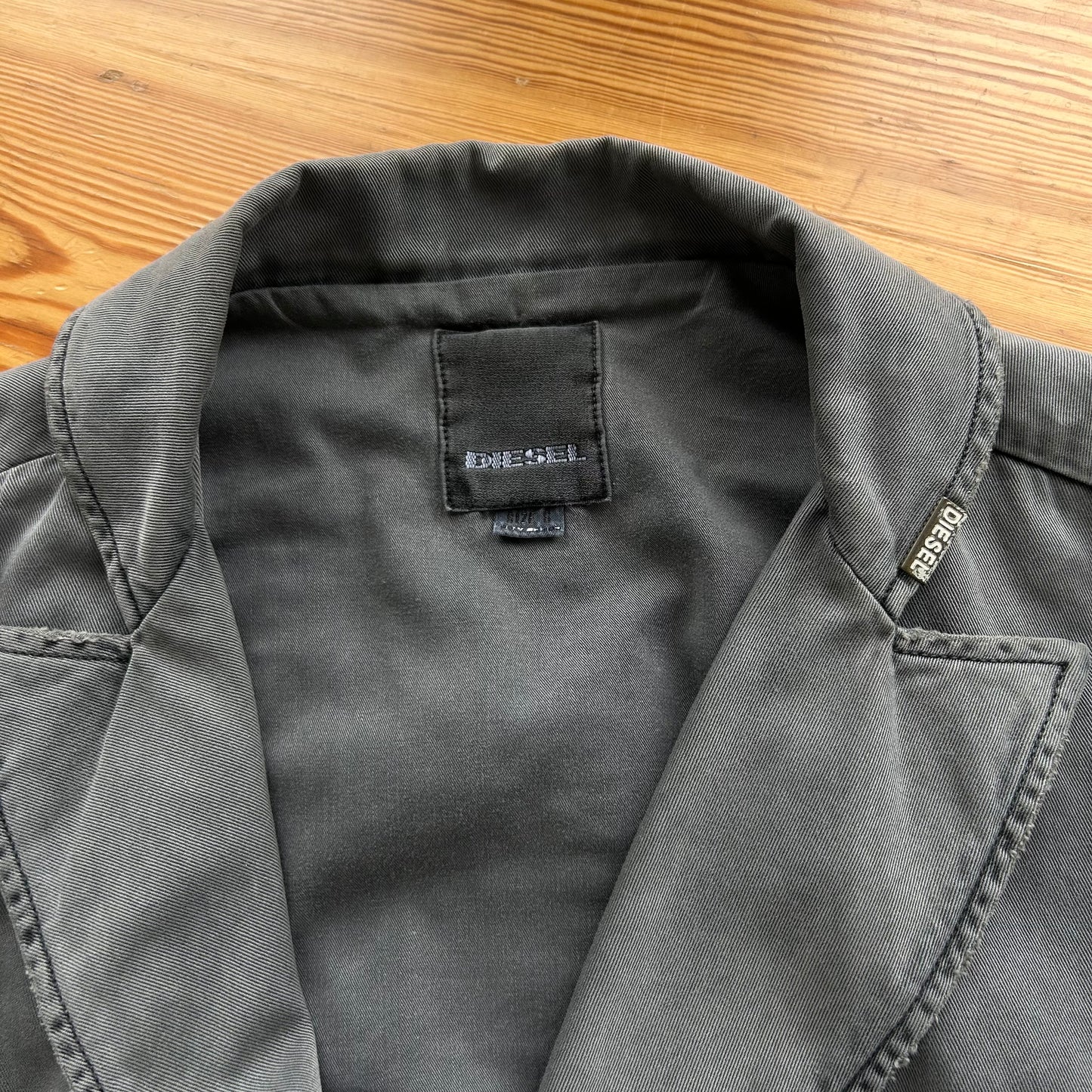 Diesel Grey Denim Button Jacket - S/M