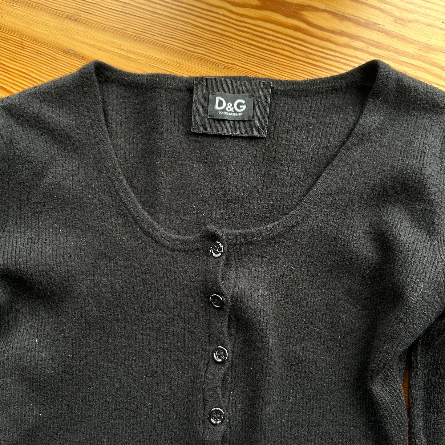 Dolce & Gabbana Black Button Cardigan - S