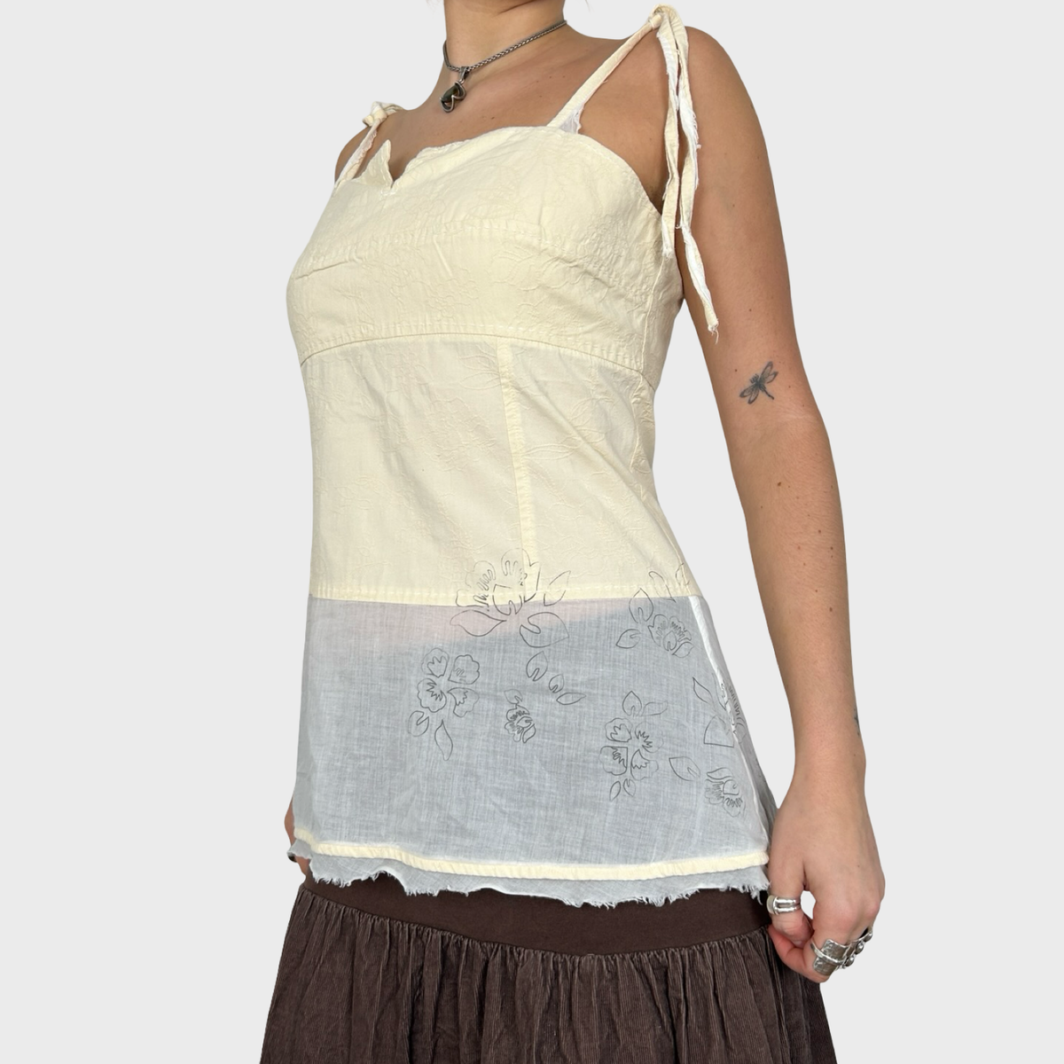 Cop Copine Cream Corset Style Top - M/L