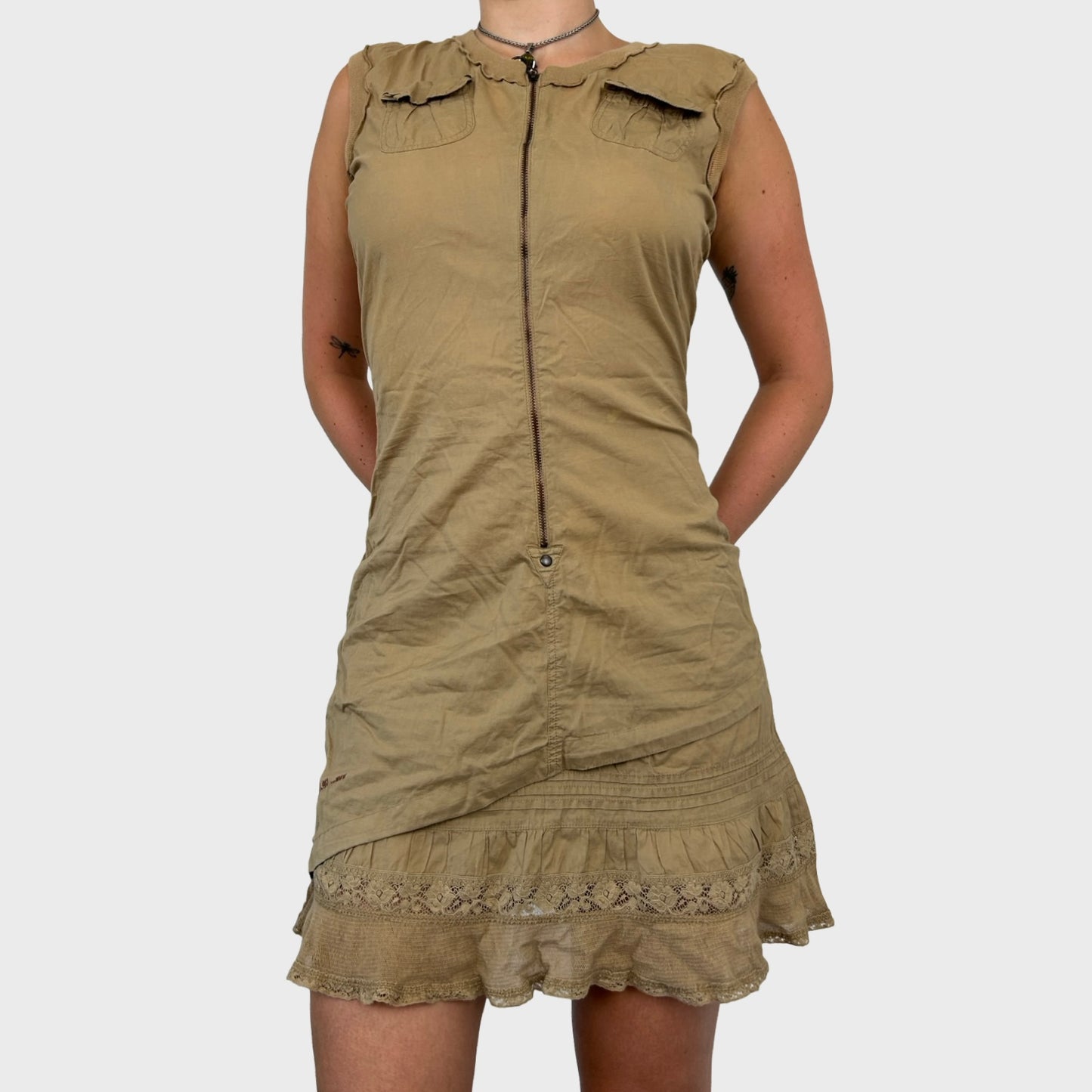 Cop Copine Beige 3-in-1 Dress / Skirt / Top - L