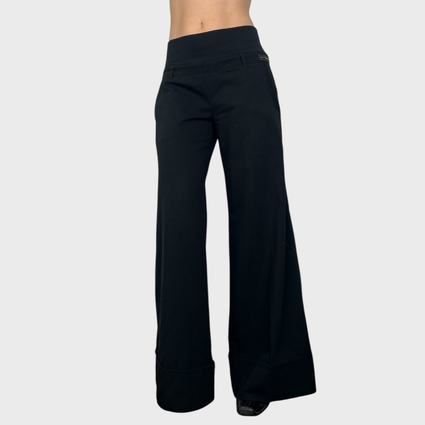 Cop Copine Black Wide Leg Trousers - M/L