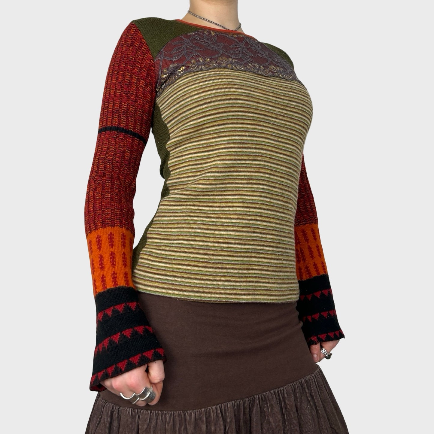 Save The Queen Striped Knit Jumper - S/M
