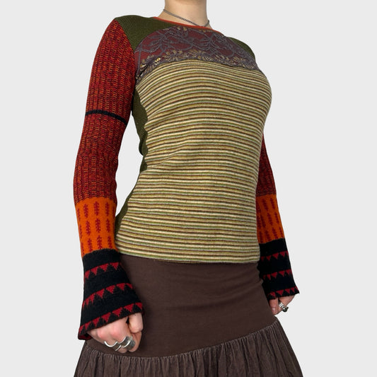 Save The Queen Striped Knit Jumper - S/M