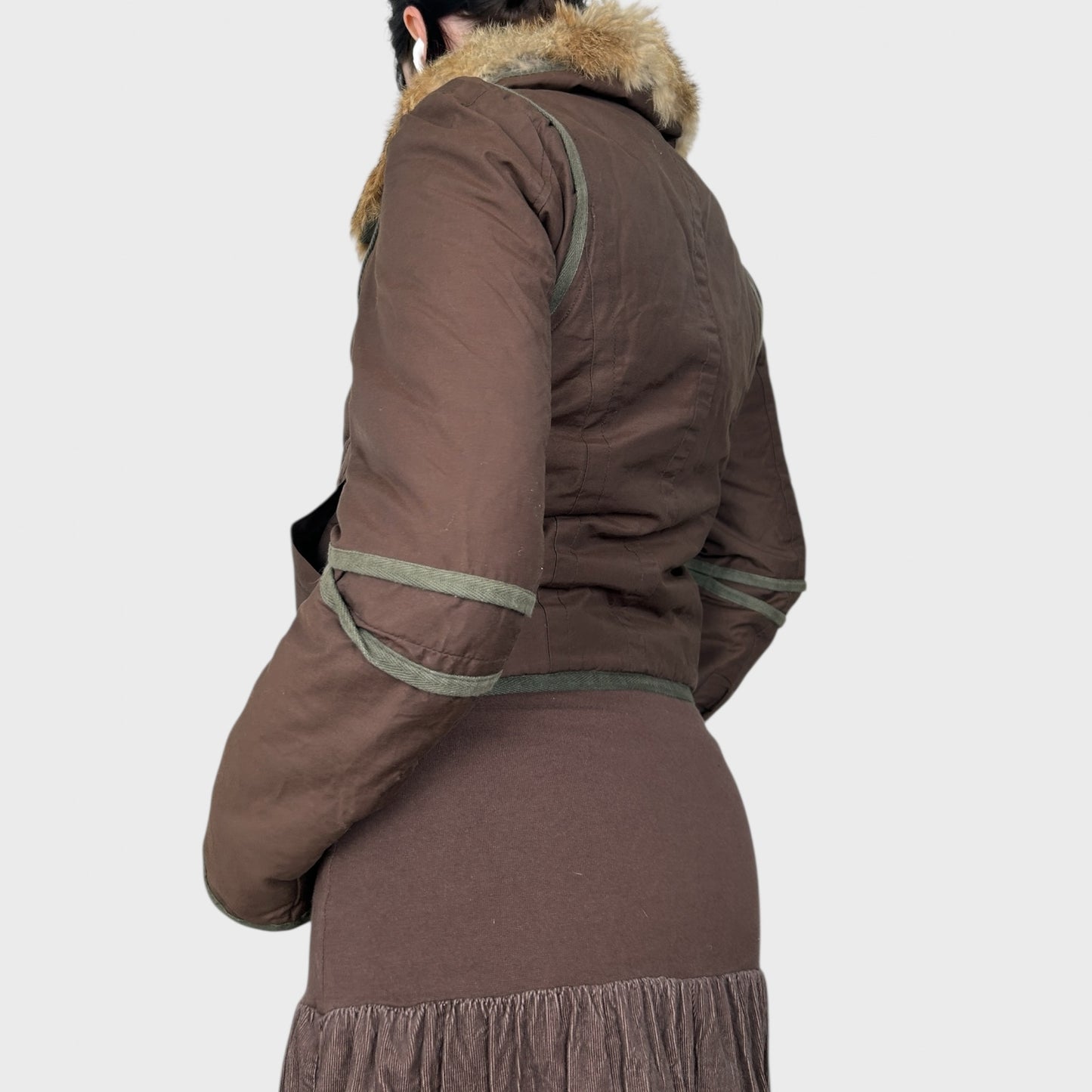 Vintage Kookai Fur Trim Coat - XS