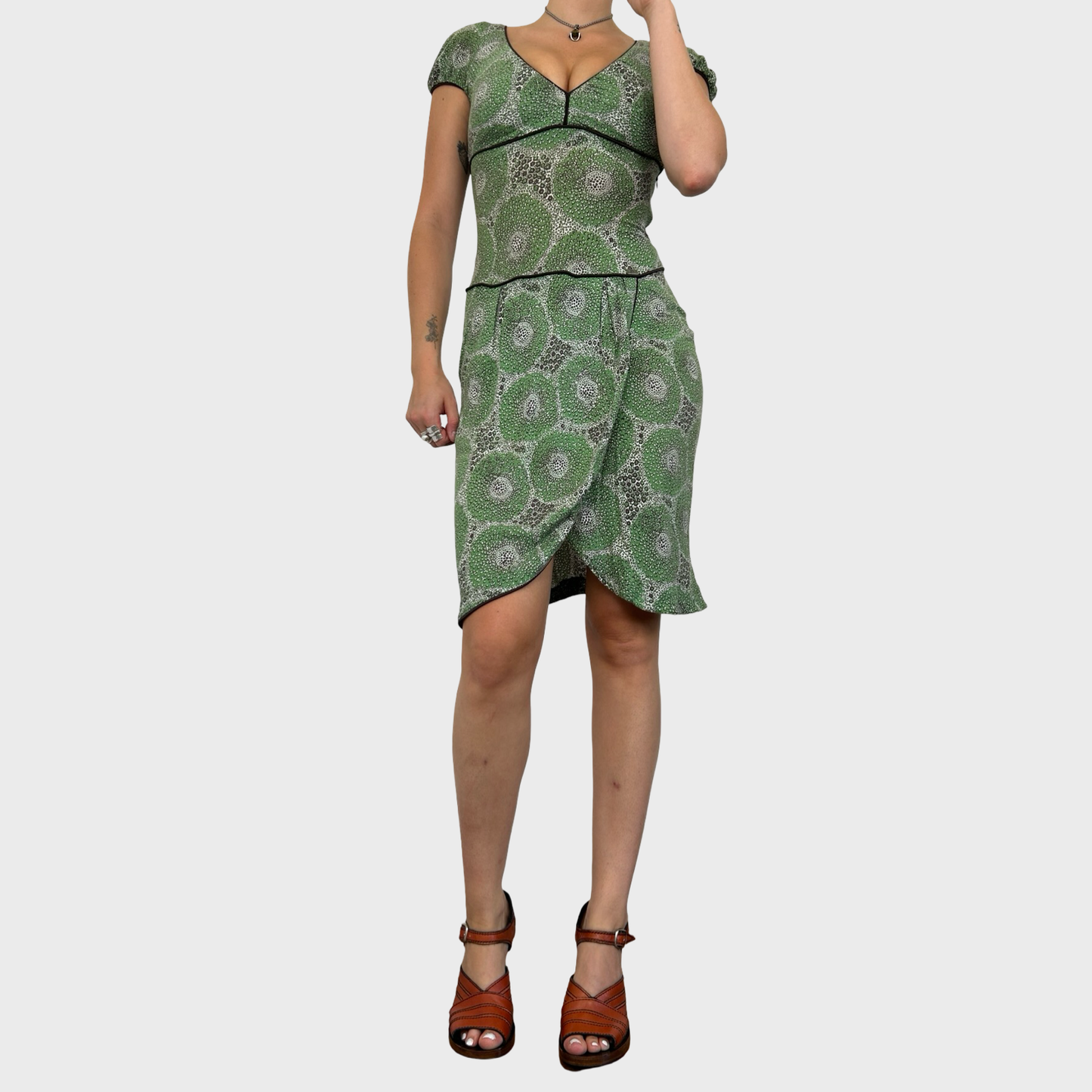 Miss Sixty Green Floral Mini Dress - XS