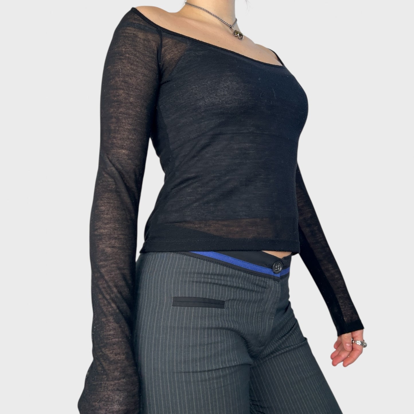 Cop Copine Scoop Neck Long Sleeve Top - S