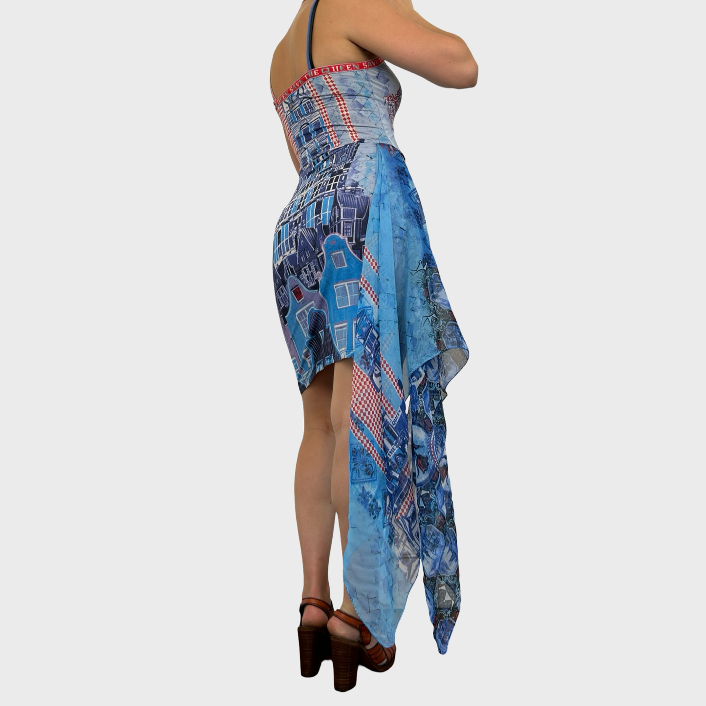 Save The Queen Graphic Midi Dress - XS/S