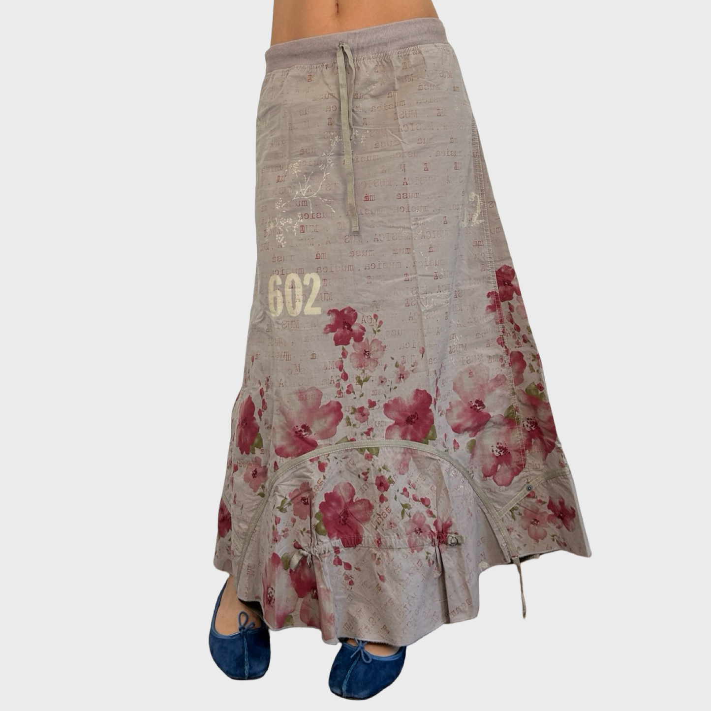 Cop Copine Graphic Floral Maxi Skirt - M/L