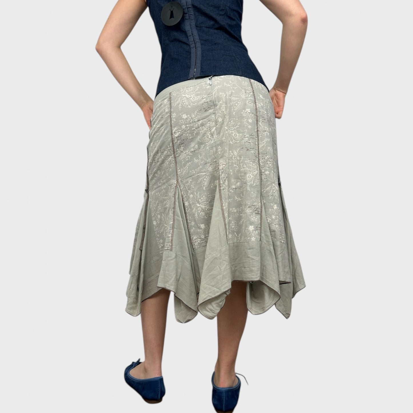 Cop Copine Frilly Midi Skirt - L