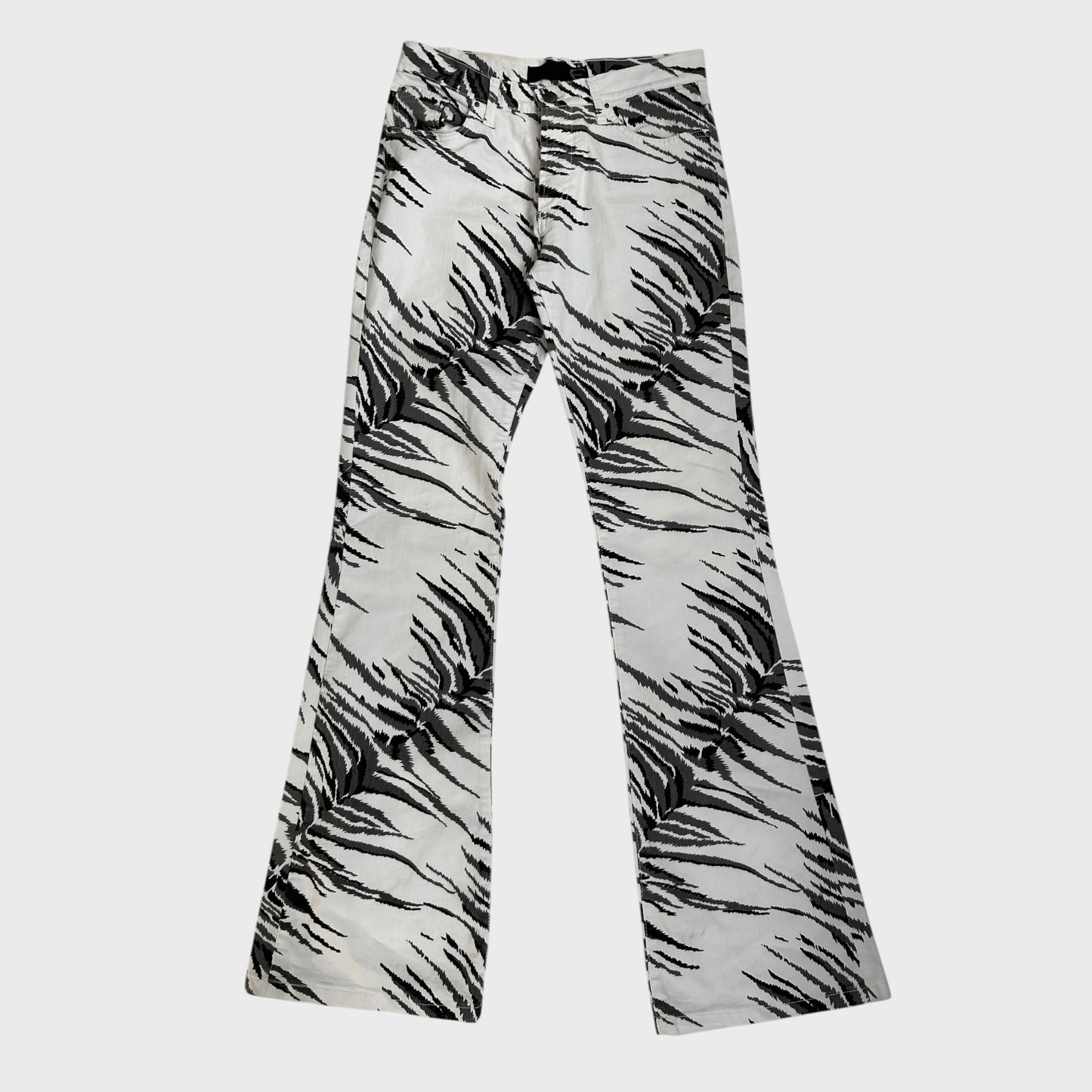 Roberto Cavalli Zebra Print Flared Trousers