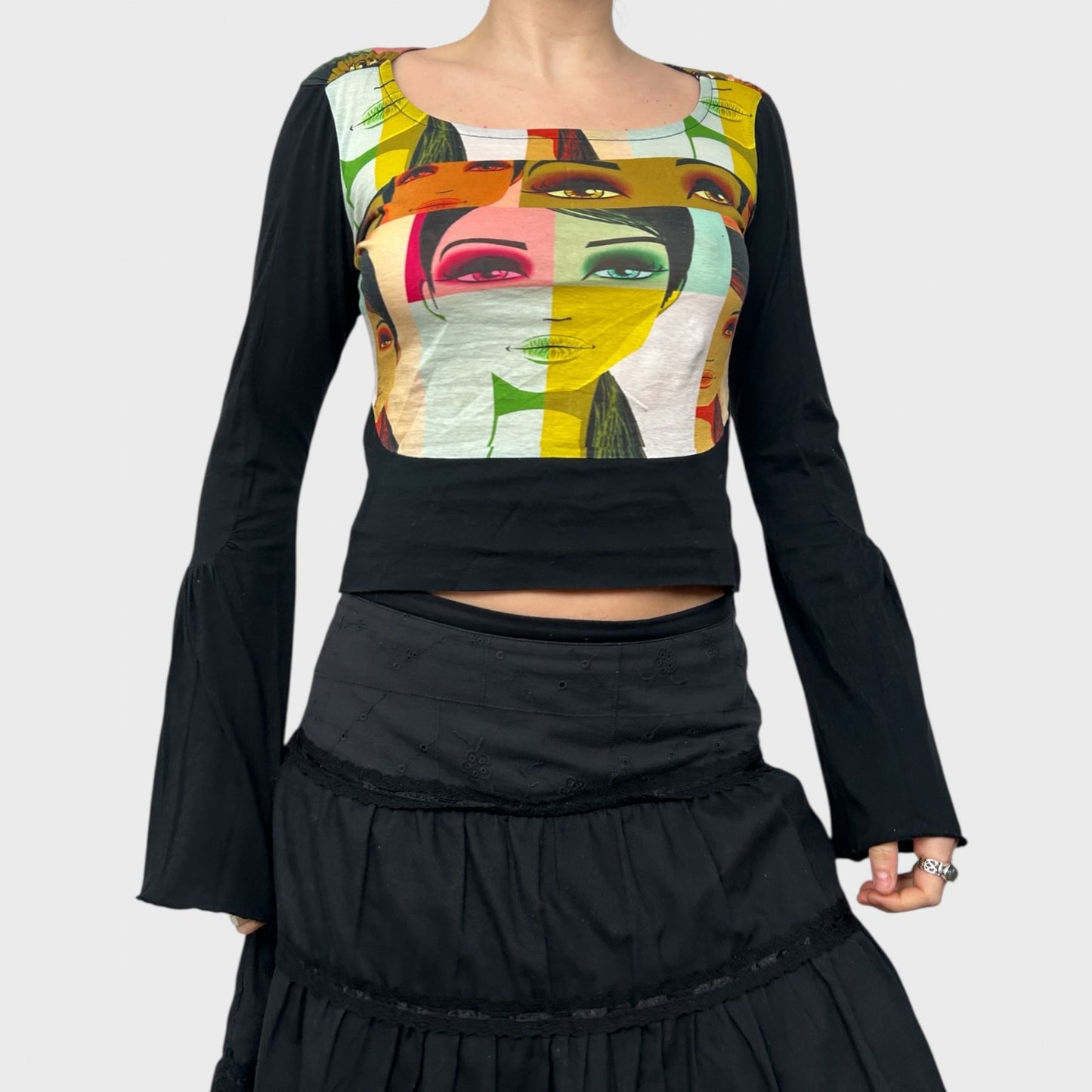 Custo Barcelona Graphic Print Face Top - S