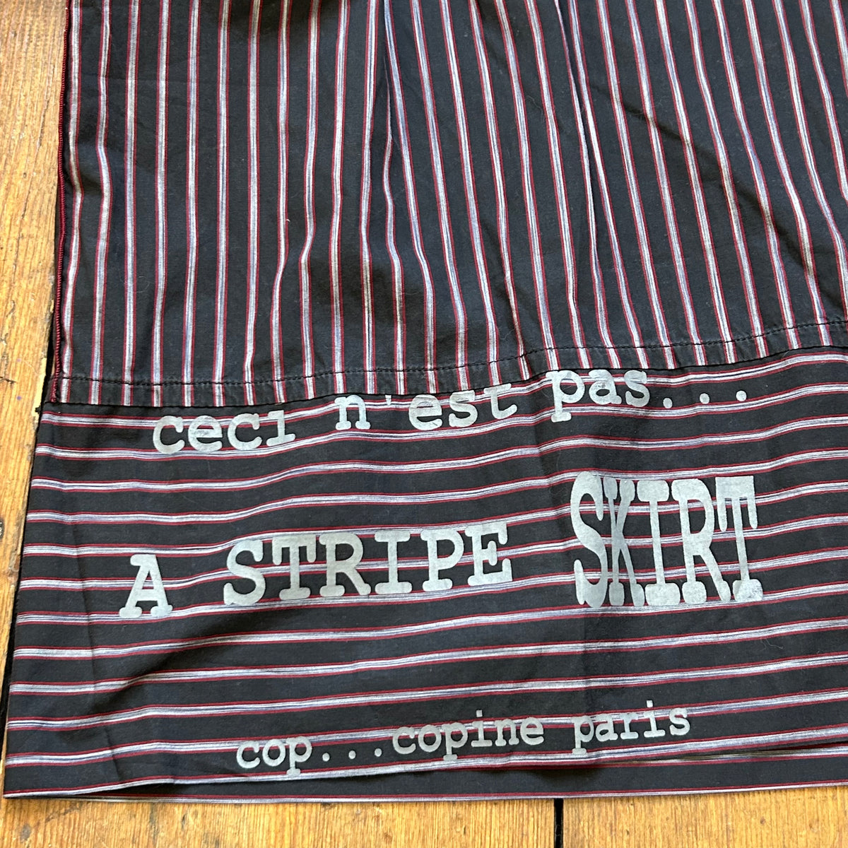 Cop Copine Graphic Striped Maxi Skirt - L