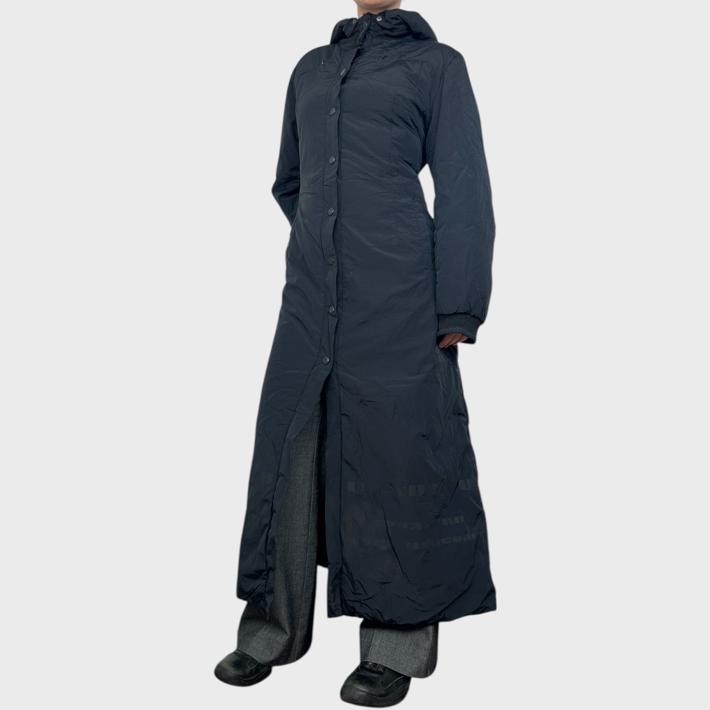 Cop Copine Floor-Length Graphic Puffer Jacket - L