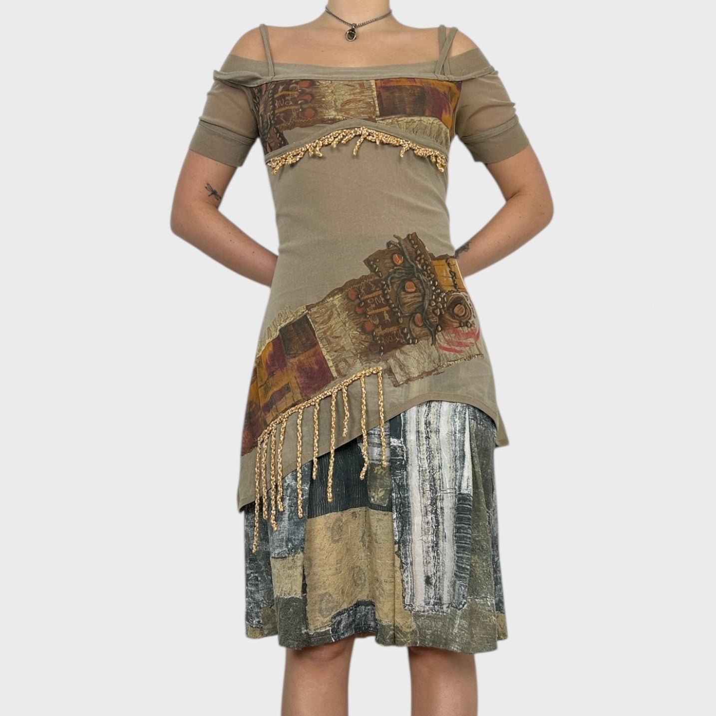 Save The Queen Layered Mesh Dress - M