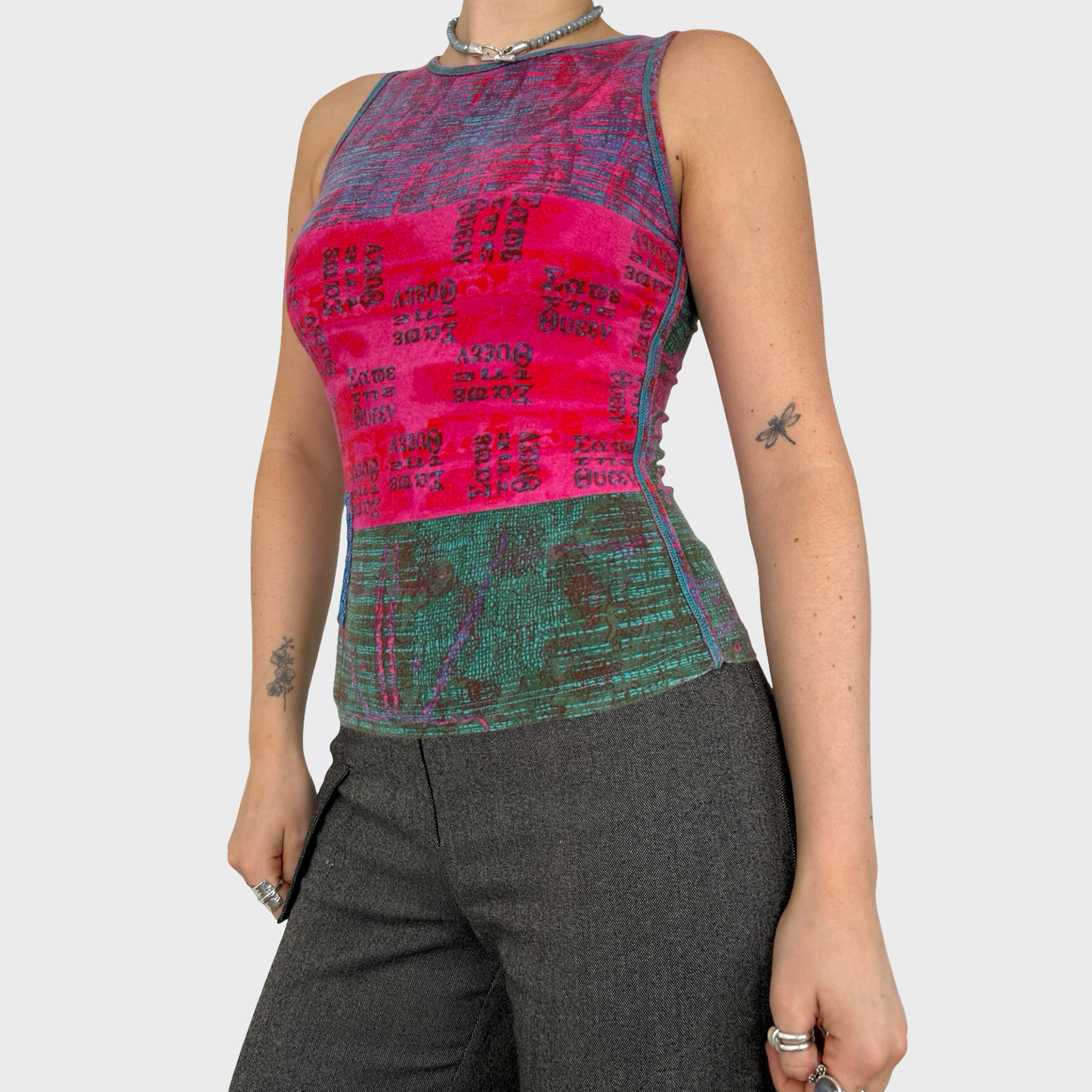 Save The Queen Graphic Stretch Tank Top - XS