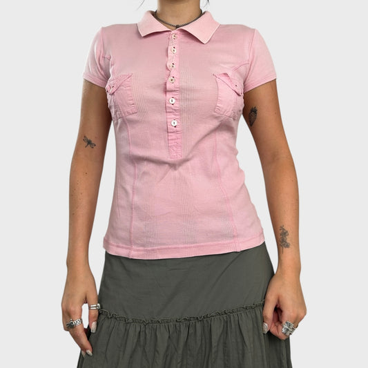 Dolce & Gabbana Baby Pink Polo Top - S