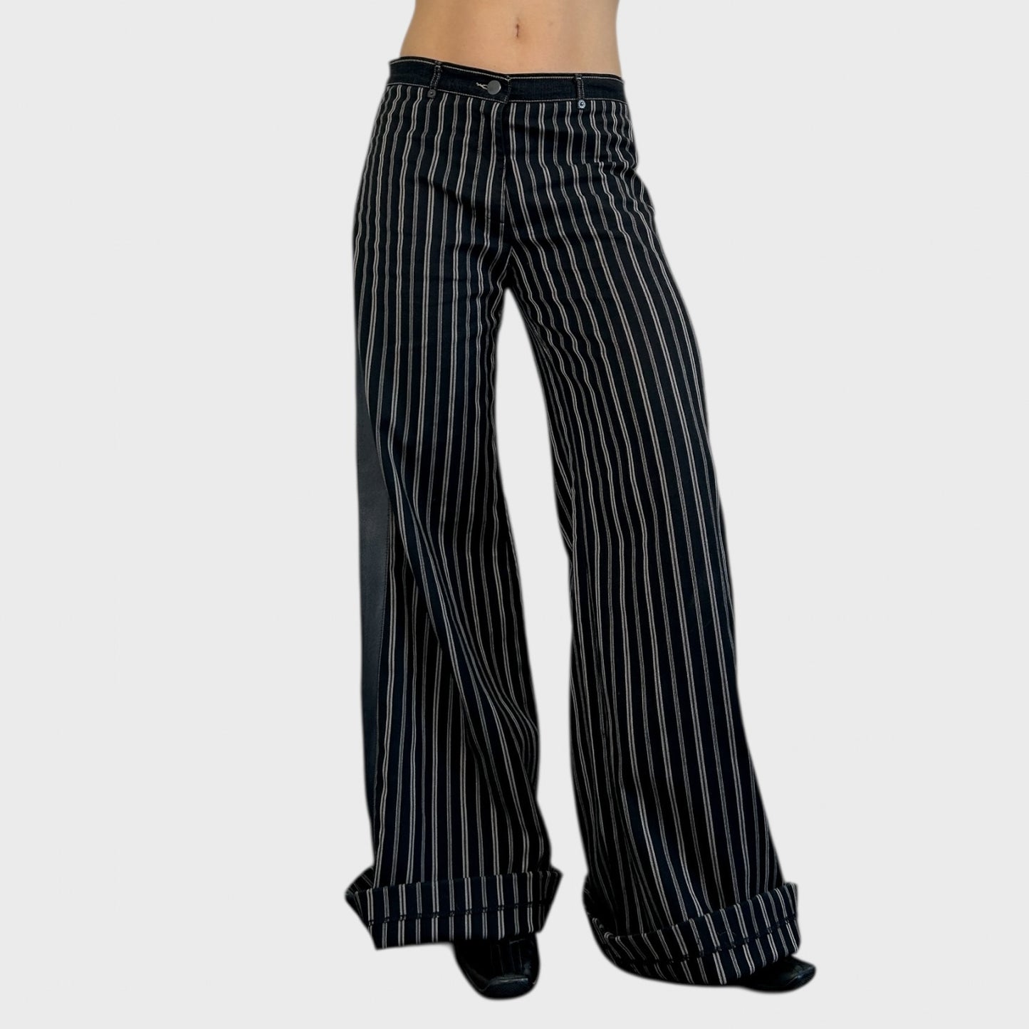 Cop Copine Wide Leg Stripe Trousers - M/L