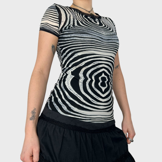 Roberto Cavalli BNWT Stretch Mesh Top - S